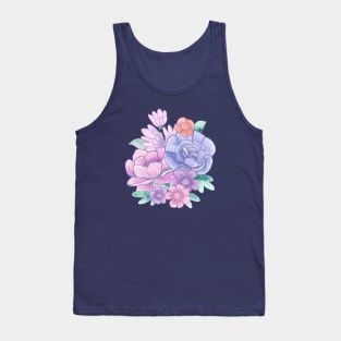 Watercolor Garden Roses - Purple Tank Top